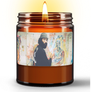 Natural Wax Candle in Amber Jar (9oz)