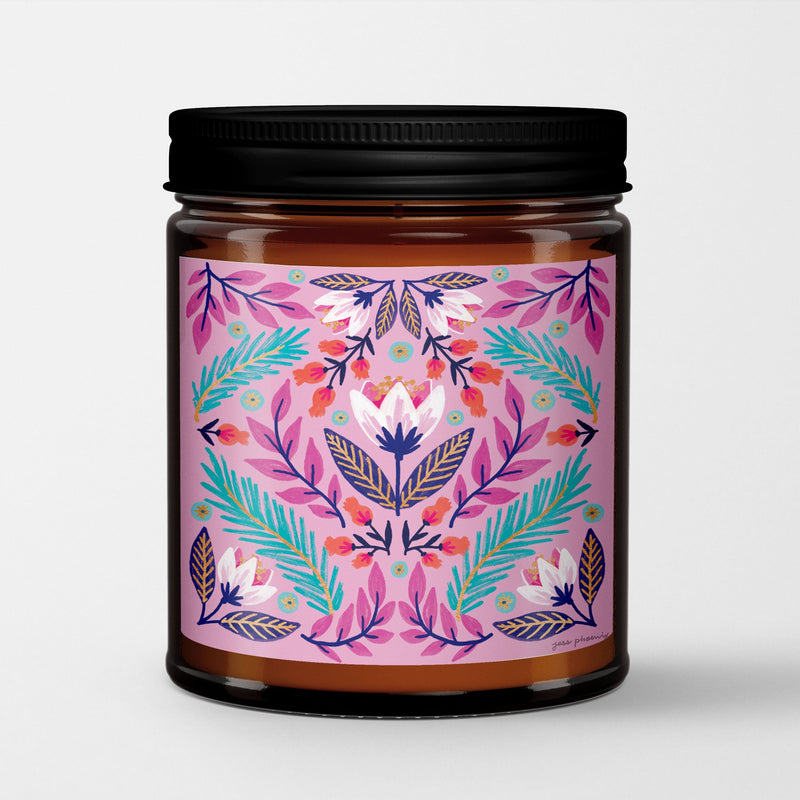 Jess Phoenix Scented Candle | Folk Flowers | Premium Scented Candles