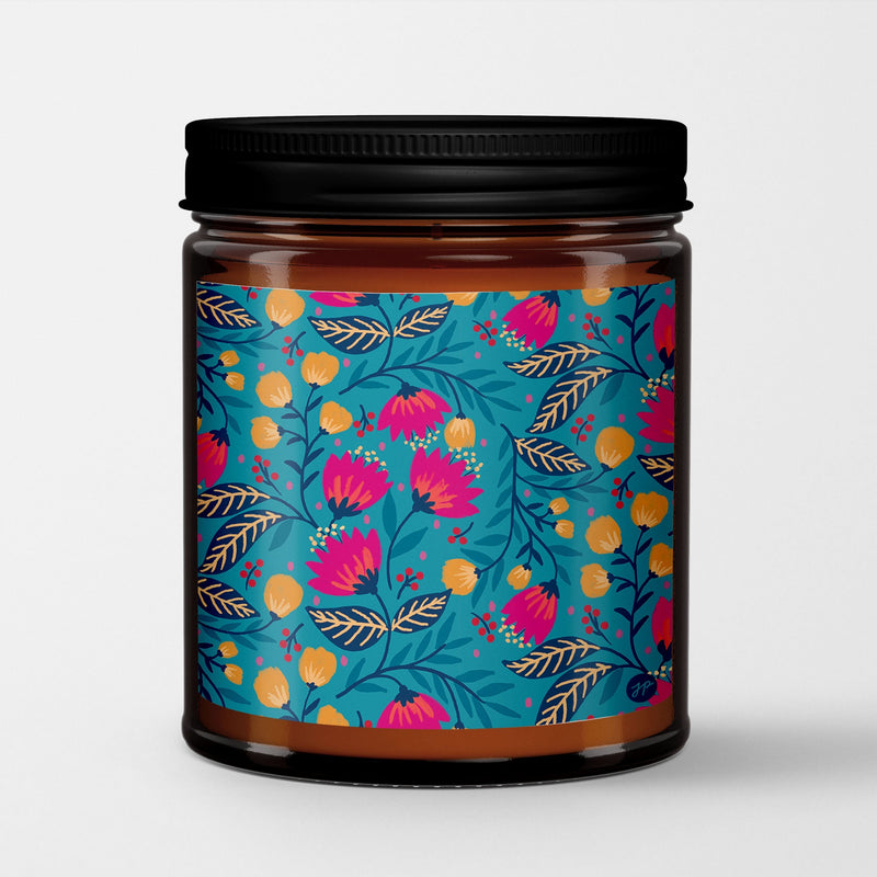 Jess Phoenix Scented Candle | Parlor - Teal | Premium Scented Candles