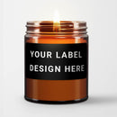 Natural Wax Candle in Amber Jar