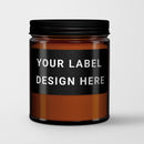 Natural Wax Candle in Amber Jar