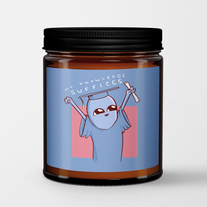Strange Planet Scented Candle I My Knowledge Suffices | Nathan W Pyle