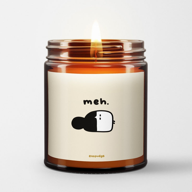 Ellopudge Scented Candle in Amber Glass Jar: Meh - Candlefy
