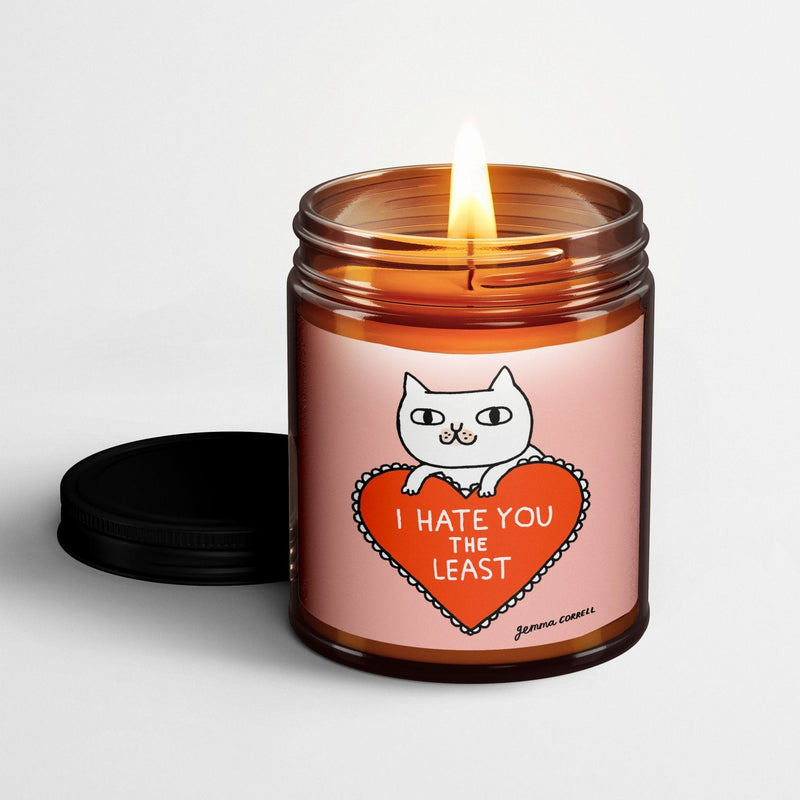 Gemma Correll Scented Candle in Amber Glass Jar: Hate You - Candlefy