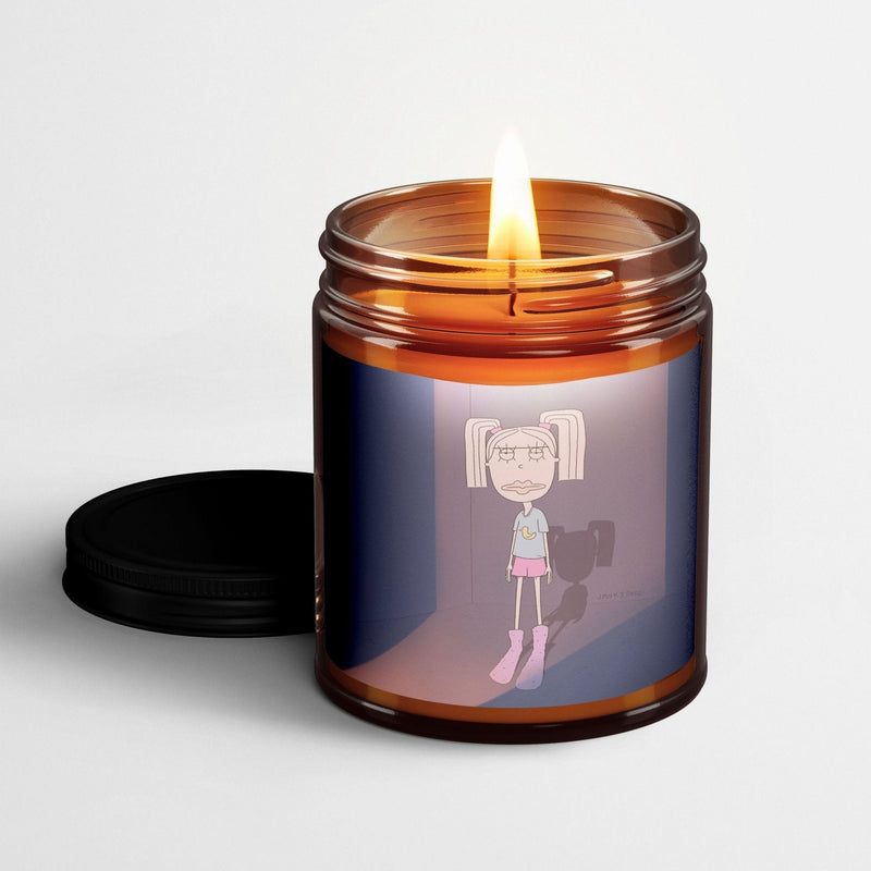 Janky Dood Scented Candle in Amber Glass Jar: Standing Dramatically in the Dark - Candlefy