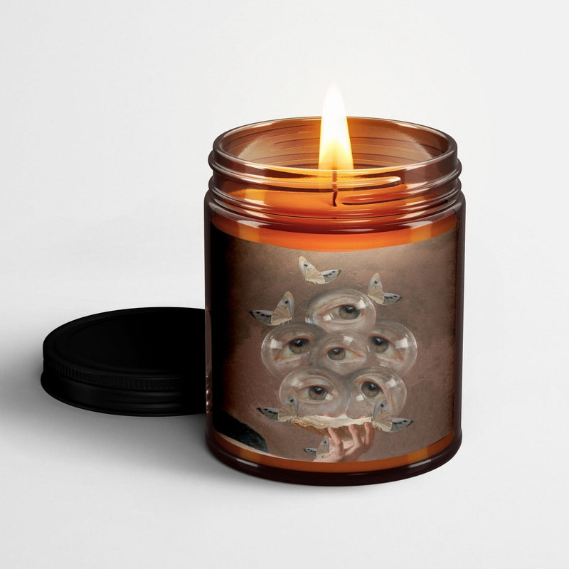 Welder Wings Scented Candle in Amber Glass Jar: The Purity - Candlefy