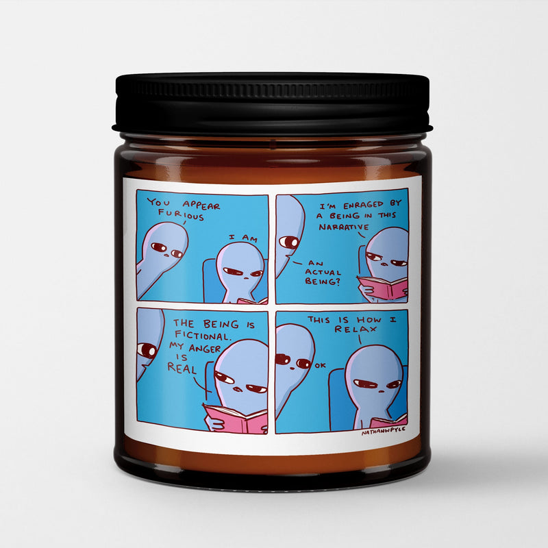 Strange Planet Scented Candle I You Appear Furious | Nathan W Pyle
